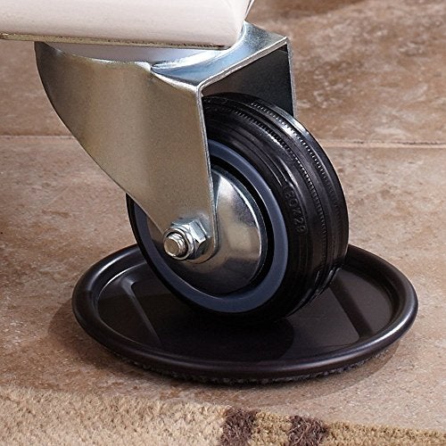 SoftTouch 4291195N Furniture Caster Cups Round with Carpeted Bottom for Hard Floor Surfaces (4 Piece), 4 Inch, Gray - Image 5