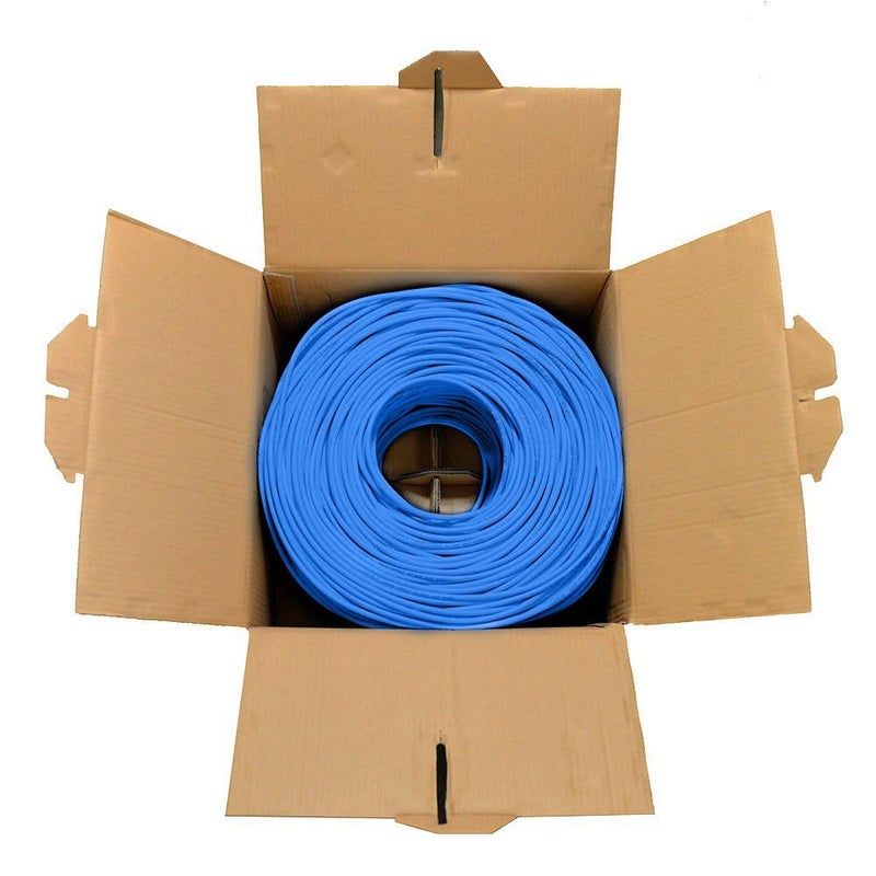 Dripstone CAT6 Ethernet Cable 1000ft Bulk Network LAN Wire 23AWG Solid CCA UTP 550MHz High-Speed Internet Cable Gaming, Streaming, Office, Home Use, Pull Box, CAT 6 Bulk, Stable Connectivity - Blue - Image 3