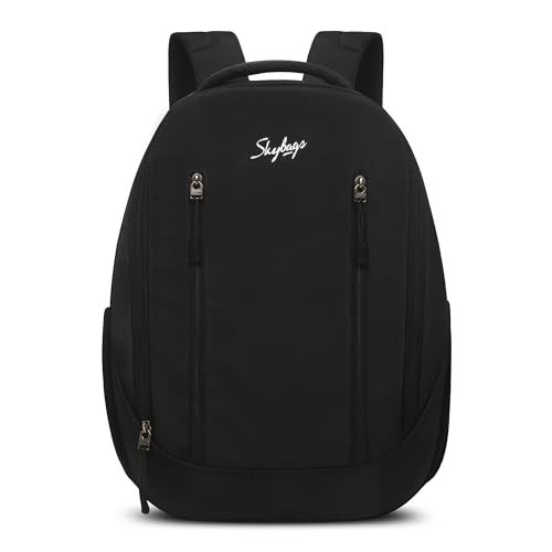 Skybags Forge 16 Liters Laptop Backpack for Men & Women With Multiple Compartments, Side Zippered Pocket & Mesh Bottle Holder (Black) - Image 1