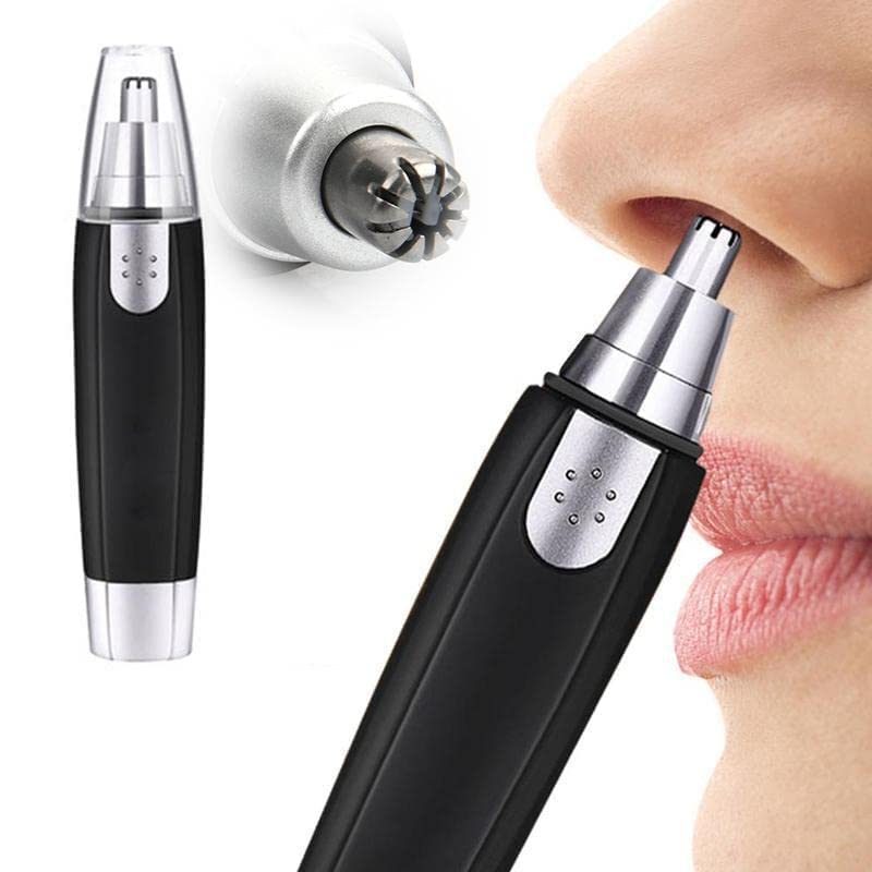Eloxee 3 in 1 Electric Nose & Ear Hair Trimmer for Men & Women | Dual-edge Blades |Painless Nose and Ear Hair Remover Trimmer Eyebrow Flawless Electronic (Black) - Image 1