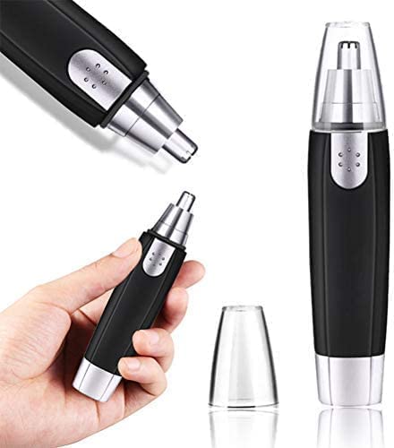 Eloxee 3 in 1 Electric Nose & Ear Hair Trimmer for Men & Women | Dual-edge Blades |Painless Nose and Ear Hair Remover Trimmer Eyebrow Flawless Electronic (Black) - Image 3