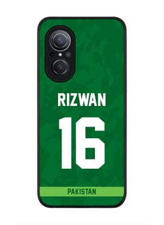 Stylizedd Rugged Black Edge Case for Huawei Nova 9 SE , Slim fit Soft Case Flexible Rubber Edges Thin Cover - Player Name - Mohammad Rizwan, Jersey Number- 16  - Image 1