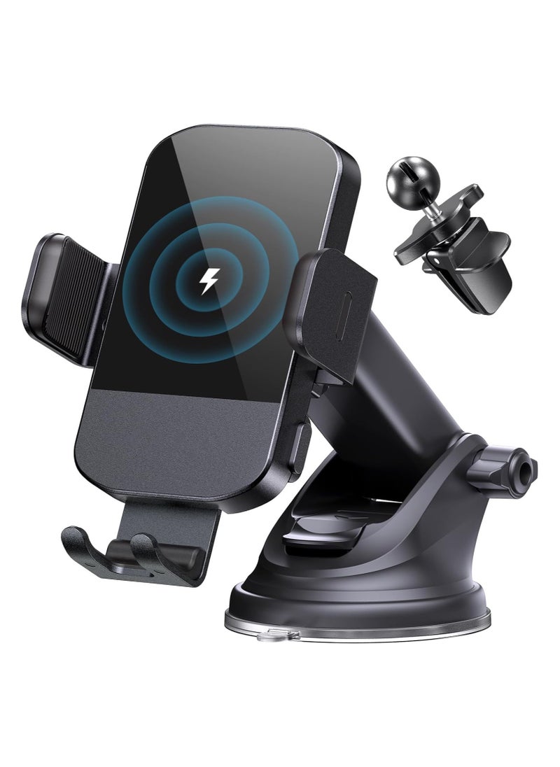 Joshberg Car Phone Mount,15W Magnetic Wireless Car Charger,Car Phone Holder for Air Vent,Dashboard Adjustable Car Mobile Stand,Compatible with iPhone 15/14/13/12 Series/SANSUNG/HUAWEI/MI  - Image 1
