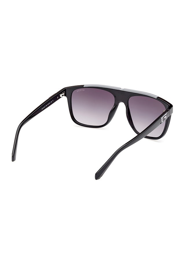GUESS - نظارة شمسية مربعة للحماية من الأشعة فوق البنفسجية للرجال - GU0012301B58 - مقاس العدسة: 58 ملم - Image 1