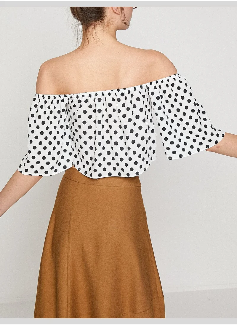 كوتون Polka Dot Blouse