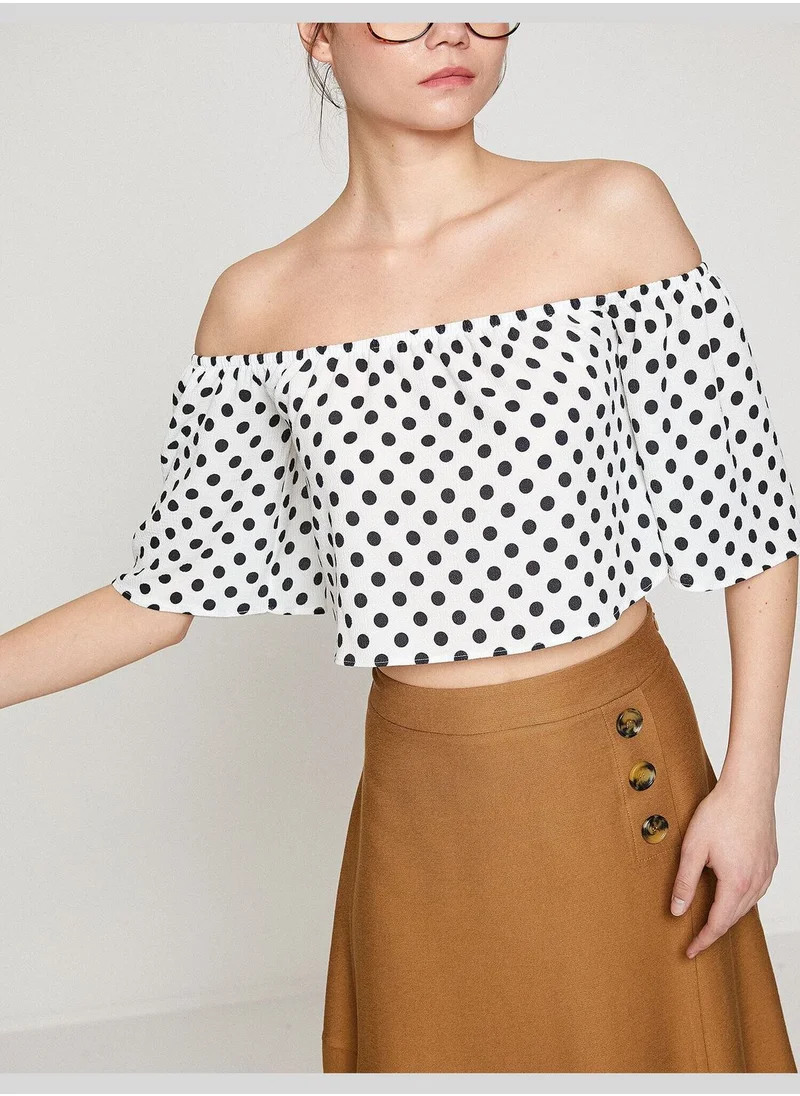 كوتون Polka Dot Blouse