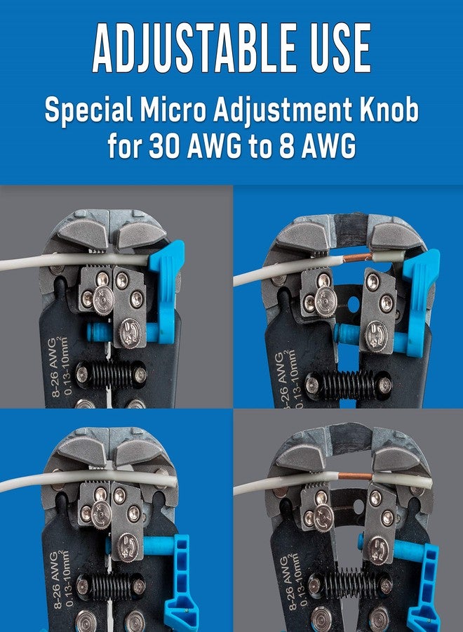 جونارد تولز أداة تجريد الأسلاك WSC-826 القابلة للتعديل من جونارد تولز، مقاس 8 - 26 AWG - Image 5