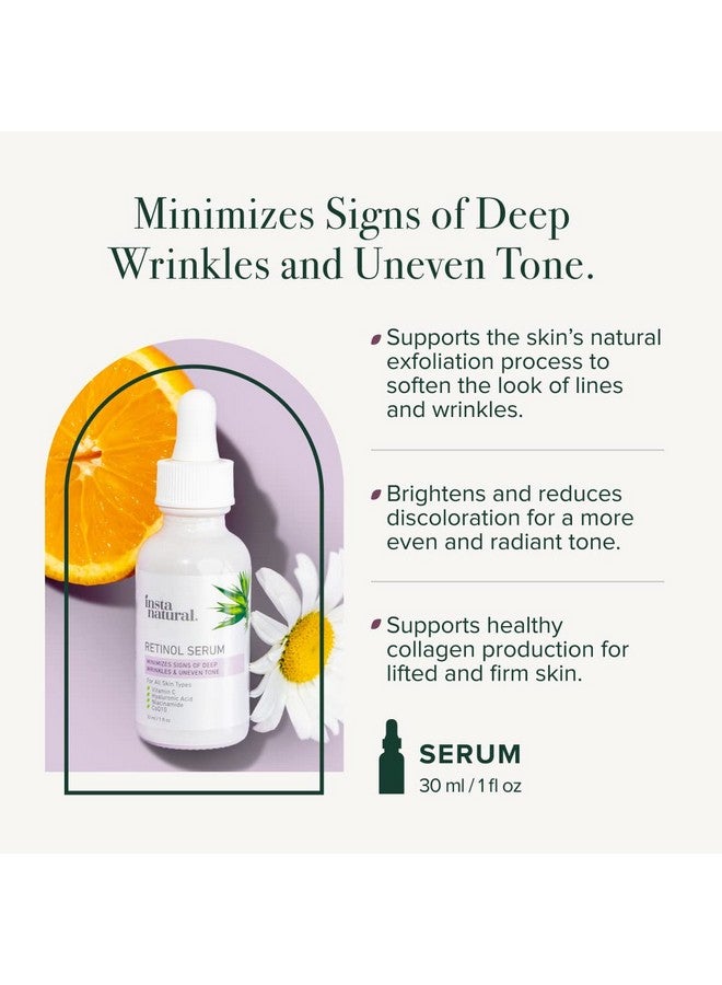 Instanatural Retinol Serum For Face With Niacinamide Vitamin C And Hyaluronic Acid Anti Aging For Firmer Skin Lines & Wrinkles & Brightening Serum - Image 3