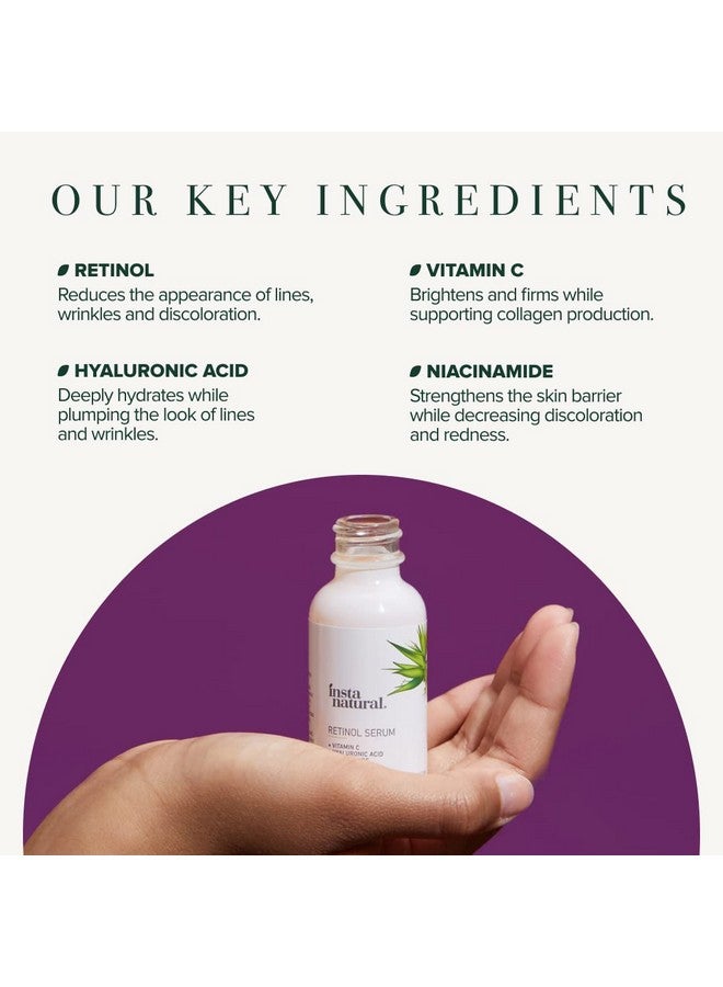 Instanatural Retinol Serum For Face With Niacinamide Vitamin C And Hyaluronic Acid Anti Aging For Firmer Skin Lines & Wrinkles & Brightening Serum - Image 4