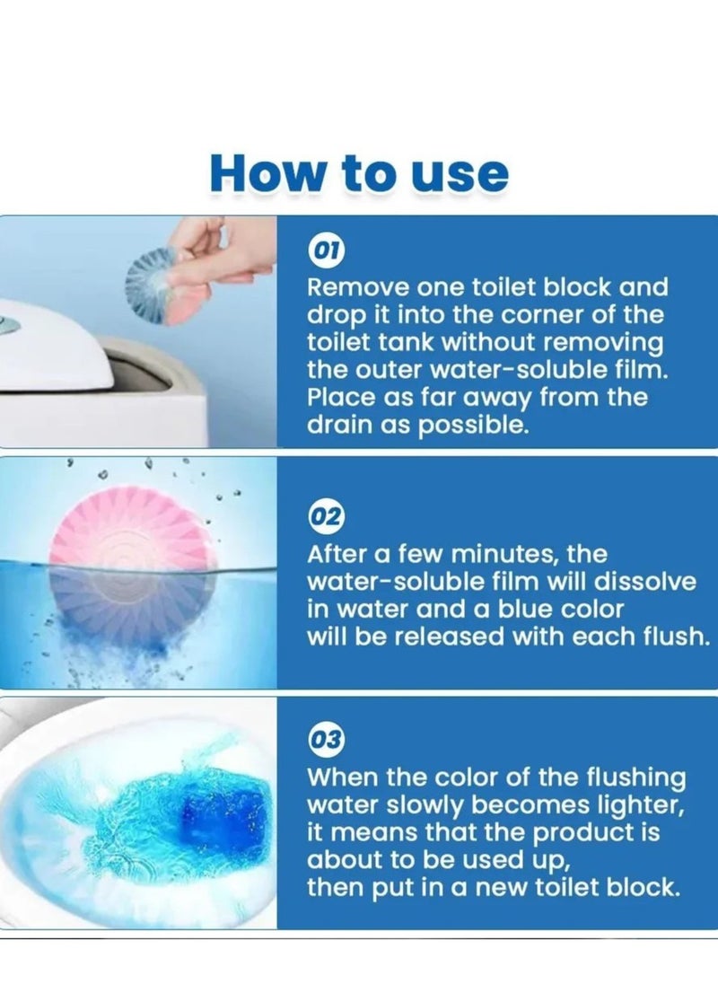 YUNSYE YUNSYE Toilet Bowl Cleaner 5 PACK,Long-Lasting Toilet Bowl Cleaner Tablets with Sustained-Release Technology Against Tough Stains,Automatic Toilet Cleaner for Deodorizing and Descaling  - Image 4