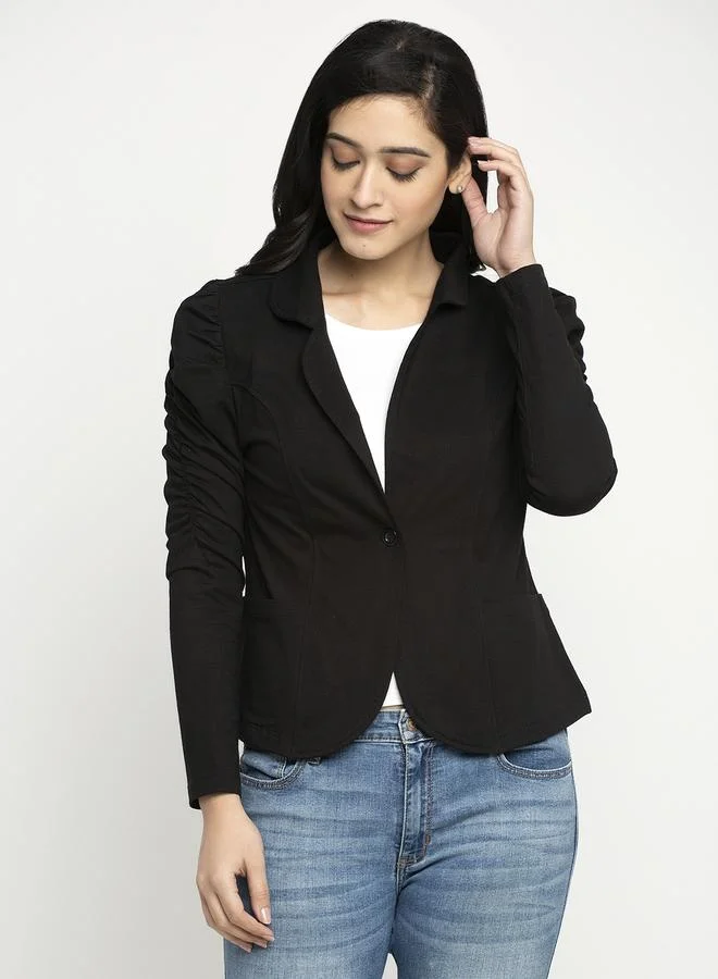 Styli Women Lapel Collar Tailored Jacket By Door74