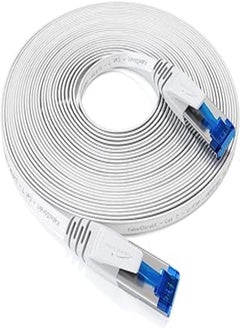 KabelDirekt – 5m – Flat Ethernet/LAN/network cable (Cat 7, 10Gbps, RJ45 connector, highly flexible, suitable for permanent installation, for maximum optical fibre speeds, white) - pzsku/Z08B846D560A4613E8A26Z/45/_/1720390304/4367c1cb-f7e1-4c1b-9971-a340052ea7dc