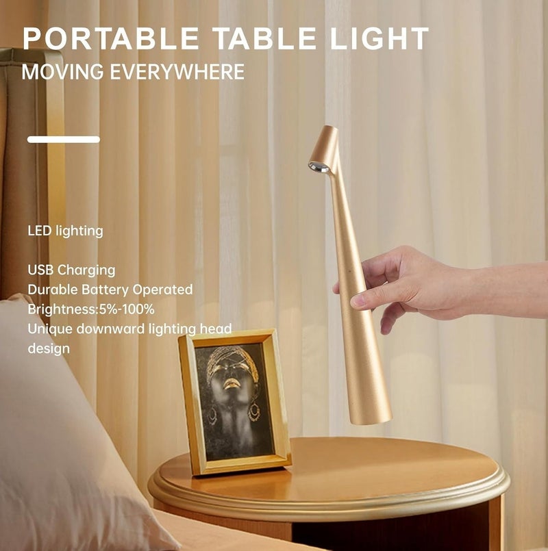 Stylish table lamp for indoor and outdoor use with a sleek round design. Colorful lamp with gradual dimming by touch. - Image 1