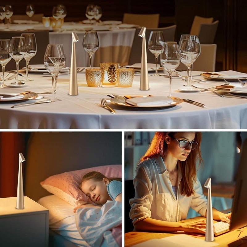 Stylish table lamp for indoor and outdoor use with a sleek round design. Colorful lamp with gradual dimming by touch. - Image 3