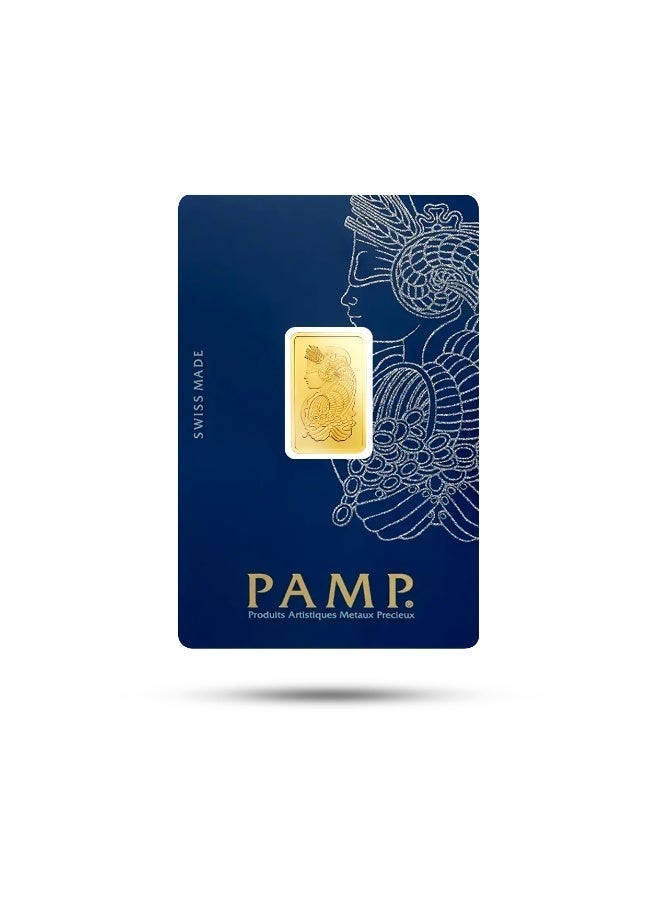PAMP 24KT 999.9 Purity 10 Gram Suisse PAMP Queen Gold Bar - Image 1