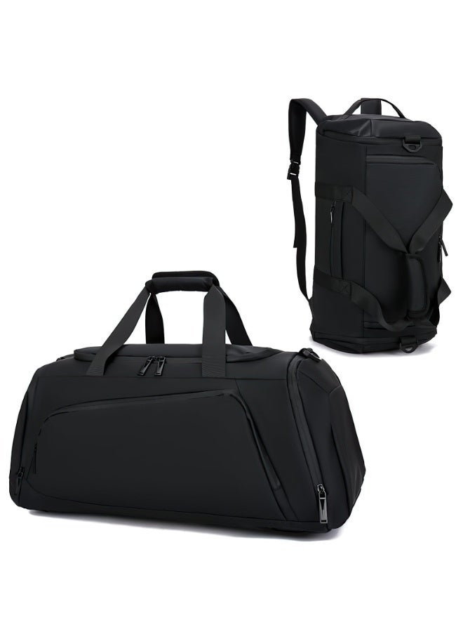 LumsAura 45L Large Sports Bag with 3 Carrying Ways, Training Bag with Wet Compartment, Shoe Compartment, Laptop Compartment, Hidden Shoulder Straps and Additional Shoulder Straps. Ideal for Travel, Fitness - Image 1