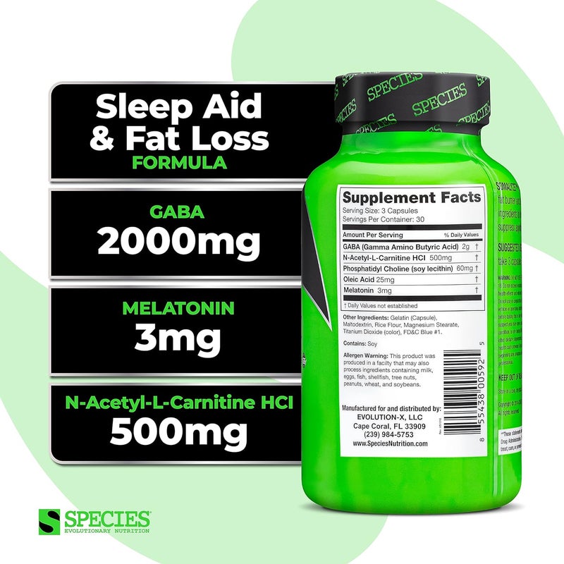 Species Nutrition Somalyze Stimulant Free Appetite Suppressant with GABA and Melatonin Gluten Free Caps 90 Capsules - Image 3
