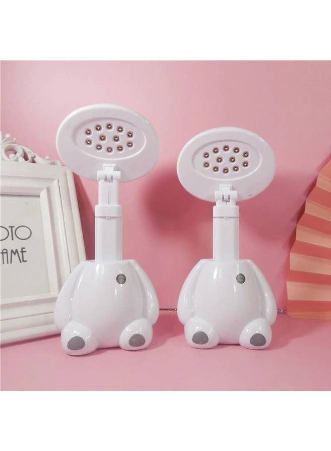 fashionhome 1-Piece Cartoon Bear Shape Table Lamp Rechargeable Touch Switch Desk Lamp LED White Light Lamp 23x9.5x7 cm  - Image 4