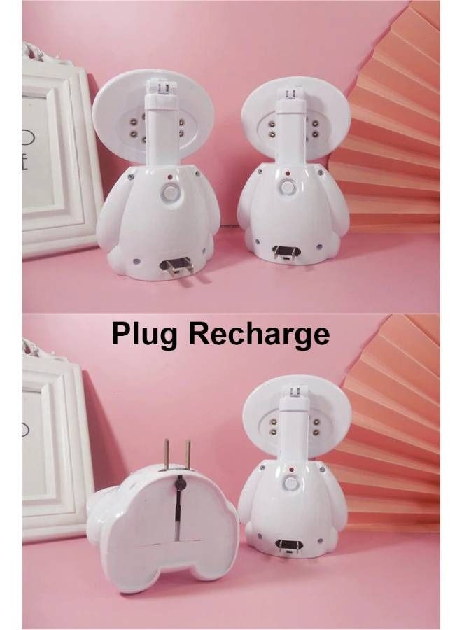 fashionhome 1-Piece Cartoon Bear Shape Table Lamp Rechargeable Touch Switch Desk Lamp LED White Light Lamp 23x9.5x7 cm  - Image 3