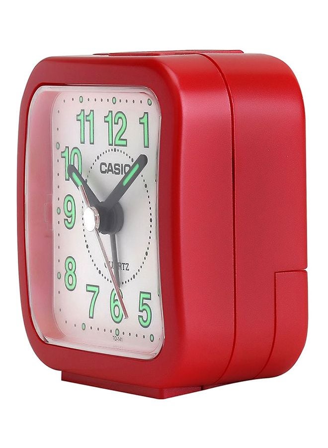 CASIO Analog Alarm Clock White/Red/Green - Image 3