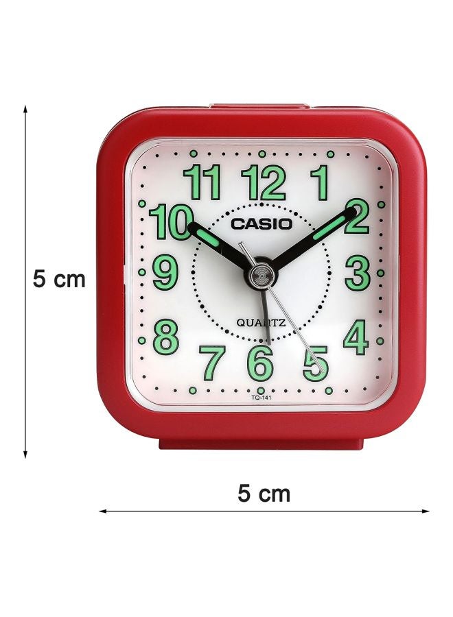 CASIO Analog Alarm Clock White/Red/Green - Image 5