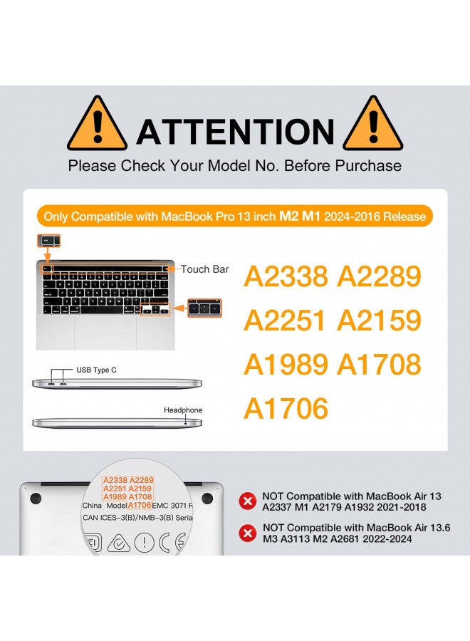 Mosiso MOSISO Compatible with MacBook Pro 13 inch Case M2 2024, 2023, 2022-2016 A2338 M1 A2251 A2289 A2159 A1989 A1708 A1706, Plastic Hard Case&Keyboard Skin&Webcam Cover for MacBook Pro 13.3, Rose Quartz - Image 1