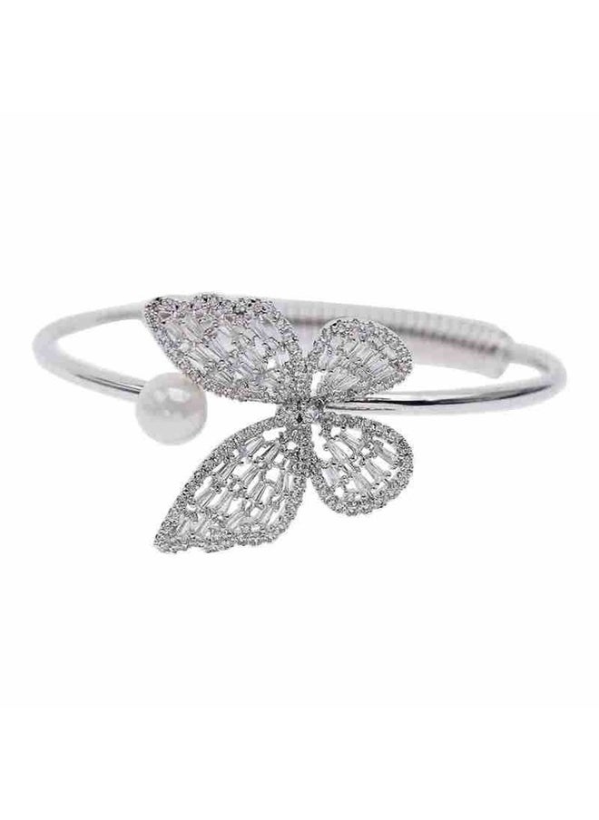 yongsheng Stylish Bracelet,Pearl Bracelet for Women Dainty Bracelet Prom Jewelry Rhinestone Bracelet Crystal Bracelet Wedding Jewelry for Brides Bridesmaid Gifts  - Image 1
