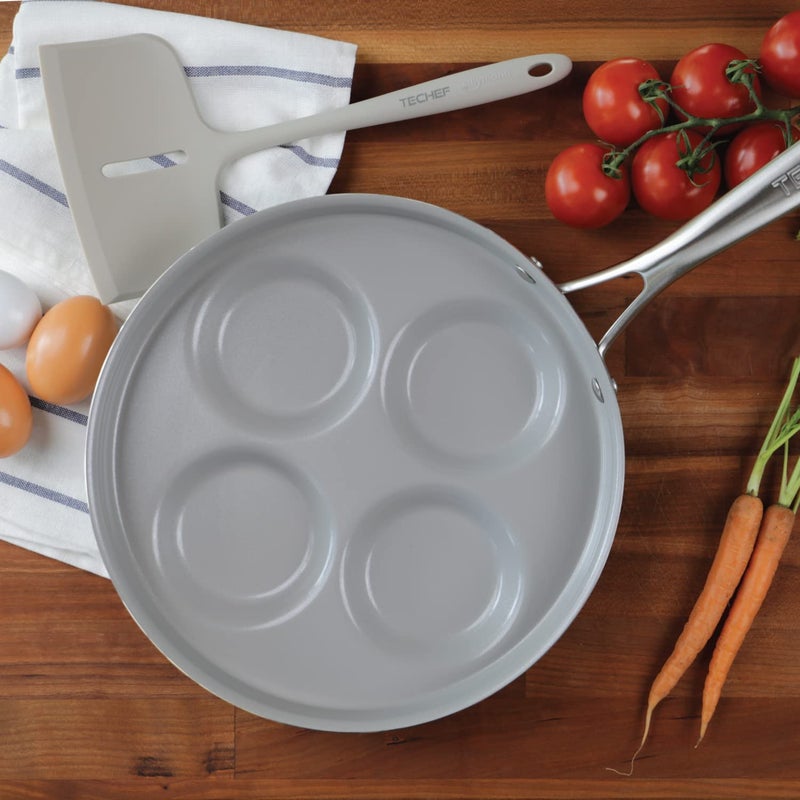 TECHEF - CeraTerra Ceramic Nonstick 4-Cup Egg Frying Pan (PFAS, PTFE, and PFOA Free), Made in Korea, (Egg Pan) - Image 2