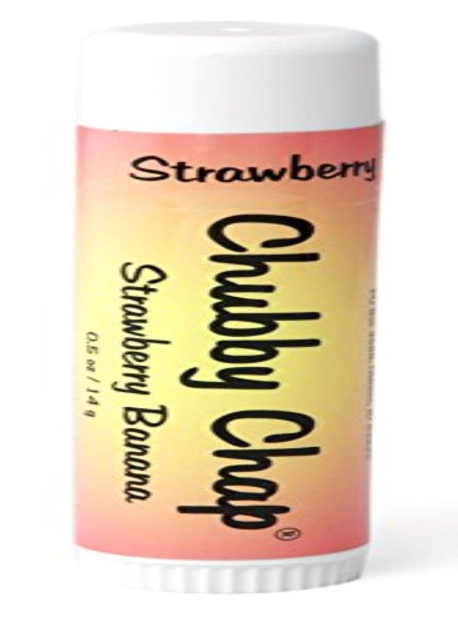 Chubby Chap - Three (3x) Large Jumbo Chapstick Natural Chapstick - 1/2 Ounce Lip Balm (Strawberry Banana)