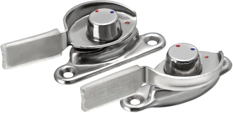 قطعتان من مقبض قفل إطار النافذة بتشطيب سبيكي بنابض حركة لليد اليمنى واليسرى - Image 2