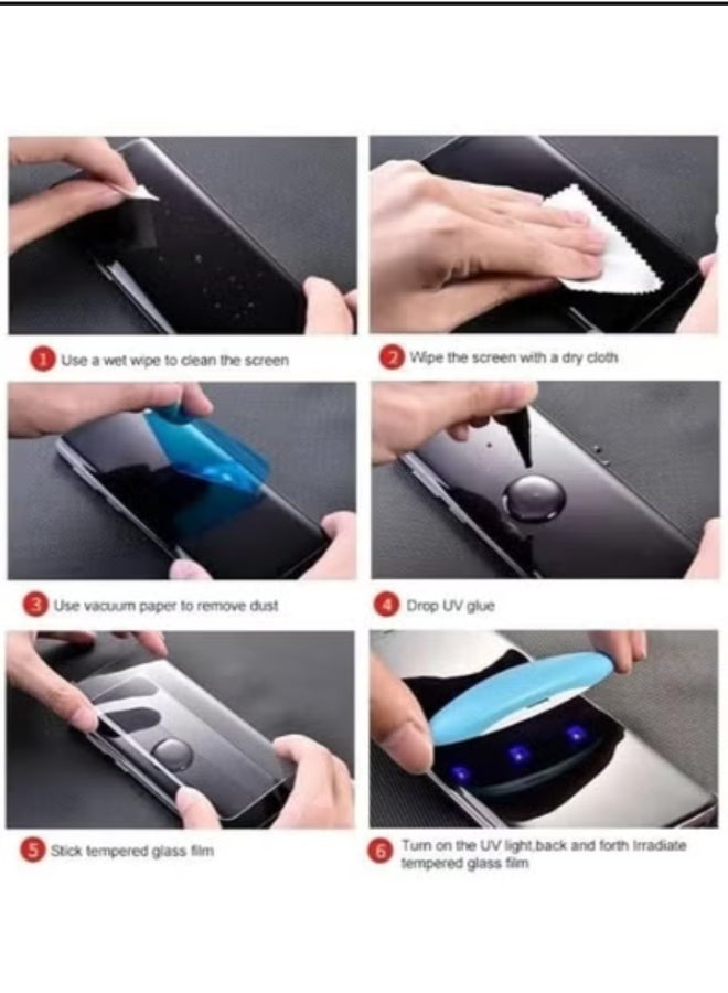 واقي شاشة سائل مقاوم للأشعة فوق البنفسجية متوافق مع هاتف Honor Magic 6 Pro، مقاوم للغاية (جودة عالية، يدعم بصمة الإصبع. يتطلب التركيب فنيًا متخصصًا). مقاوم للخدوش والفقاعات. - Image 2