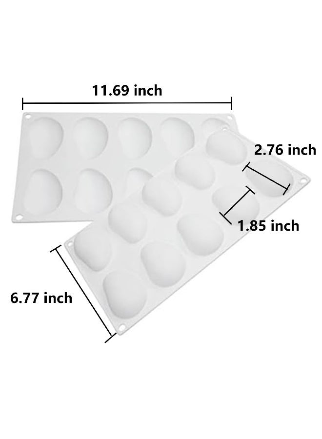 OCPO KITCHEN Mango Silicone Mold for Baking Mousse Cake, Fruit French Dessert, Pastry, Chocolate, Ice Cream, Cake Decoration Mold, 3D Mango Shape (10-Cavity) - Image 3