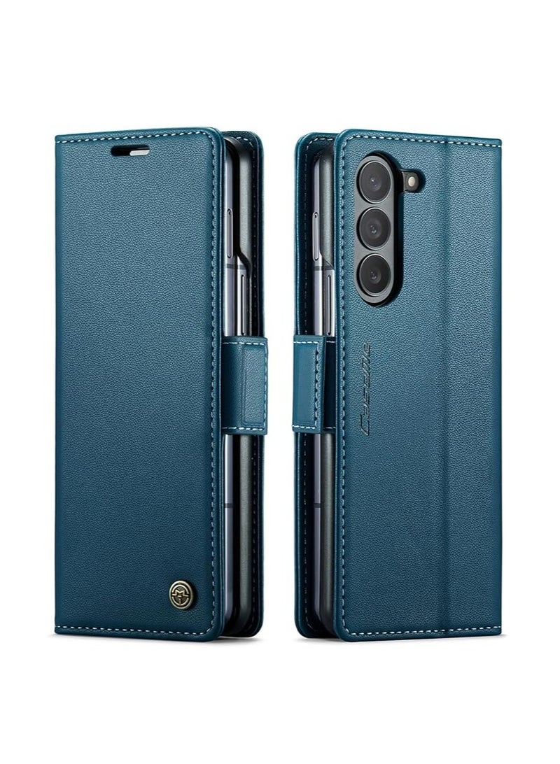 general Samsung Galaxy Z Fold 5 (2023) Case Faux Leather Wallet Case with RFID Blocking Card Stand Pod Function Shockproof Phone Case for Samsung Galaxy Z Fold 5 5G 2023