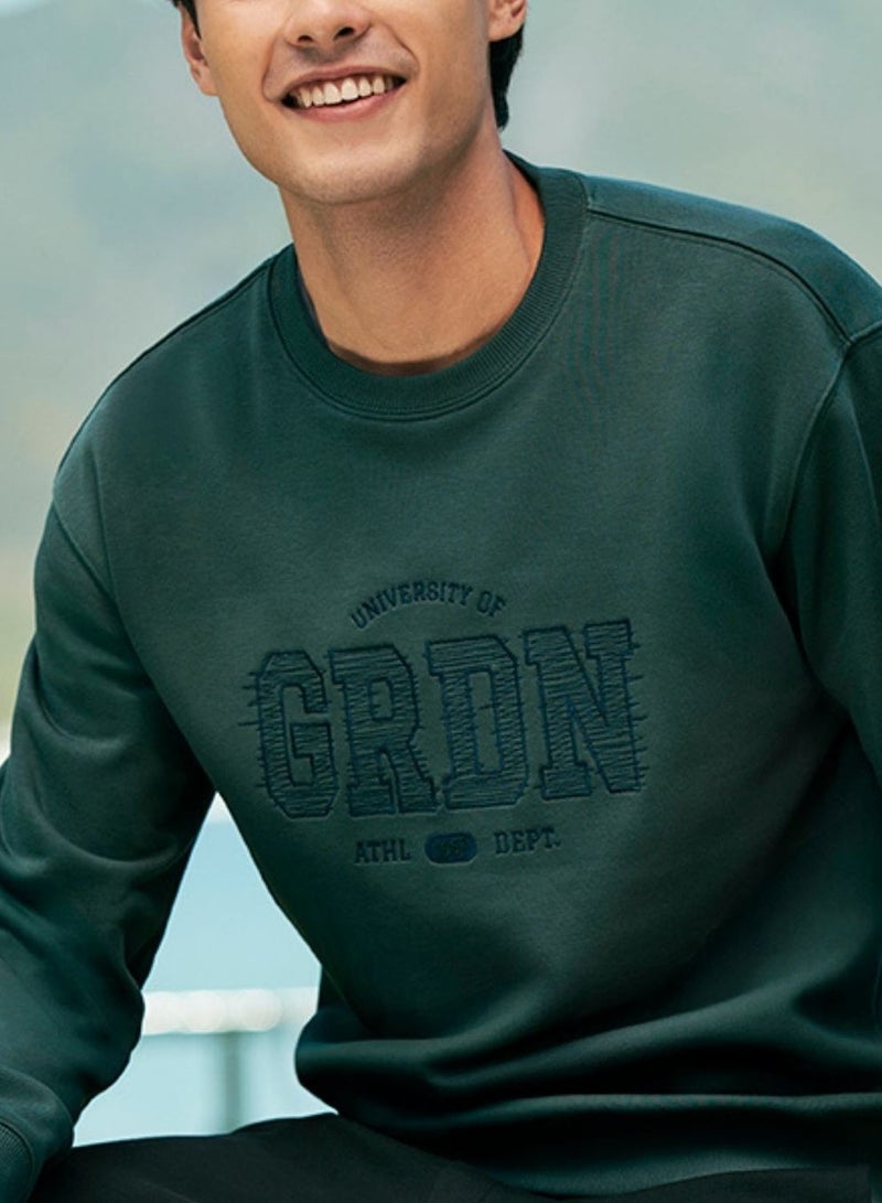 جيوردانو كنزة رجالية قطنية مطبوعة بقصة مريحة - Image 3