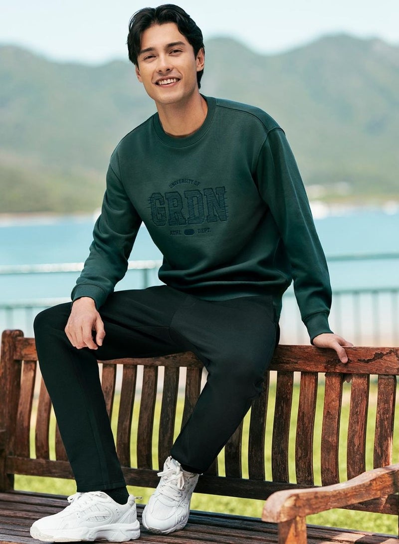 جيوردانو كنزة رجالية قطنية مطبوعة بقصة مريحة - Image 2