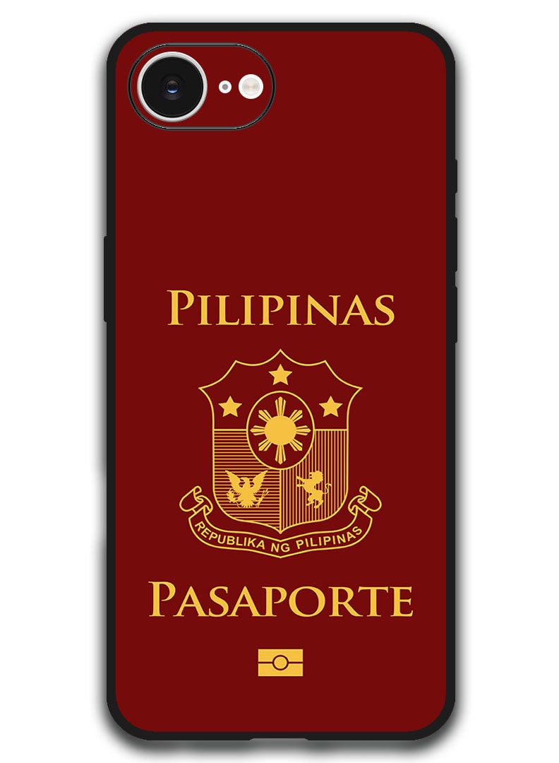 Theodor Case Compatible with Apple iPhone 17e / 16e 6.1 Inch Protection Shockproof Bumper Cover - Philippines Passport - Image 1