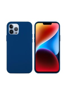AKSESORY iPhone 13 Pro Blue Case 6.1” – Silicone Shockproof Slim Fit Cover | Soft Touch, Anti-Scratch, Durable Protective Phone Case for Apple iPhone  - Image 1
