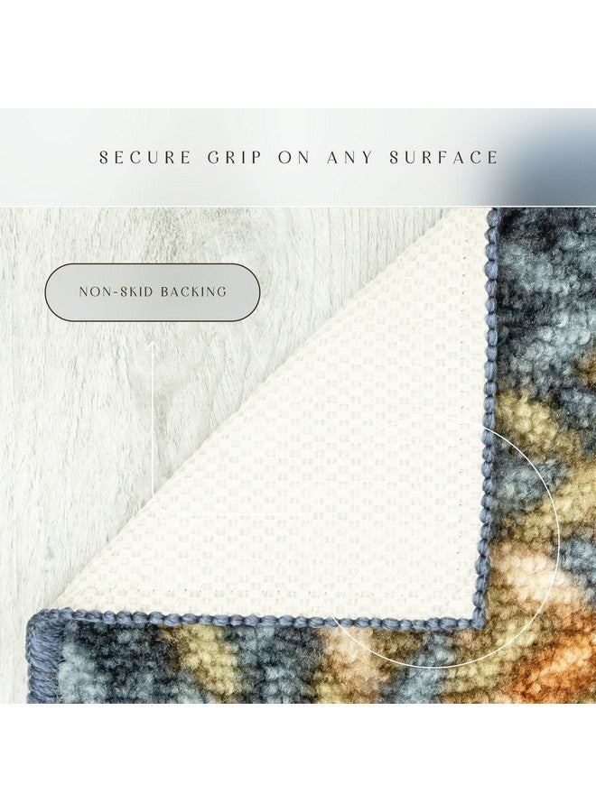 Maples Rugs سجادة مابلز روجز ماريون بوهيمية مضفرة - مصنوعة في الولايات المتحدة - سجادة داخلية قابلة للغسل وغير قابلة للانزلاق لمدخل المنزل، الردهة، المطبخ، والحمام، 2'6 x 3'10، متعددة الألوان - Image 4