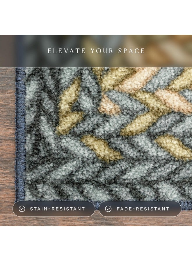 Maples Rugs سجادة مابلز روجز ماريون بوهيمية مضفرة - مصنوعة في الولايات المتحدة - سجادة داخلية قابلة للغسل وغير قابلة للانزلاق لمدخل المنزل، الردهة، المطبخ، والحمام، 2'6 x 3'10، متعددة الألوان - Image 3