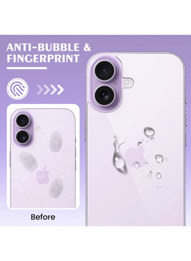 [3 حزمة] حامي الشاشة لـ iPhone 17 ، حامي الشاشة الأمامي والخلفي لـ iPhone 17 ، حامي الكاميرا ضد بصمة الأصابع لـ iPhone 17 (6.3 بوصة) - Image 3