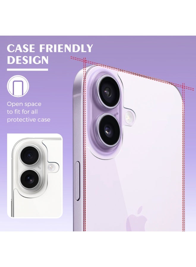 [3 حزمة] حامي الشاشة لـ iPhone 17 ، حامي الشاشة الأمامي والخلفي لـ iPhone 17 ، حامي الكاميرا ضد بصمة الأصابع لـ iPhone 17 (6.3 بوصة) - Image 4