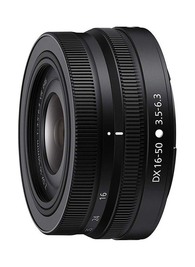 نيكون عدسة تكبير نيكور Z DX صغيرة للغاية ببعد بؤري 16-50 مم وفتحة عدسة f/3.5-6.3 مع خاصية تثبيت الصورة للكاميرات غير العاكسة أسود - Image 1