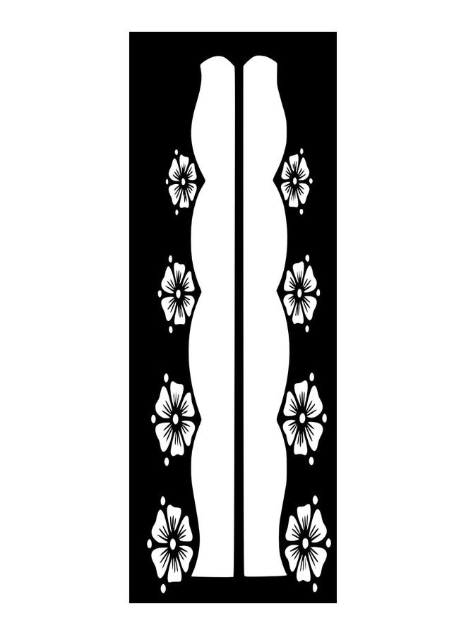 ORDERSHOCK Traditional Style Leg Mehndi Sticker with Graceful Vine and Flower Patterns Easy To Apply And Time Saving Mehndi Stencil For Girls And Women - Image 1