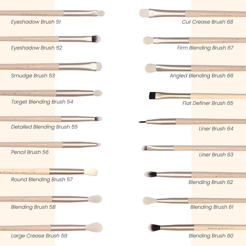 Milagro Beauty Milagro Beauty 18pcs Eye Love Makeup Brush Collection Wooden Handle Aluminium Ferrule Vegan Fiber Bristles Professional Concealing Blending Liner Brushes Kit with Criss Cross Cylindrical Cup Holder - Image 2