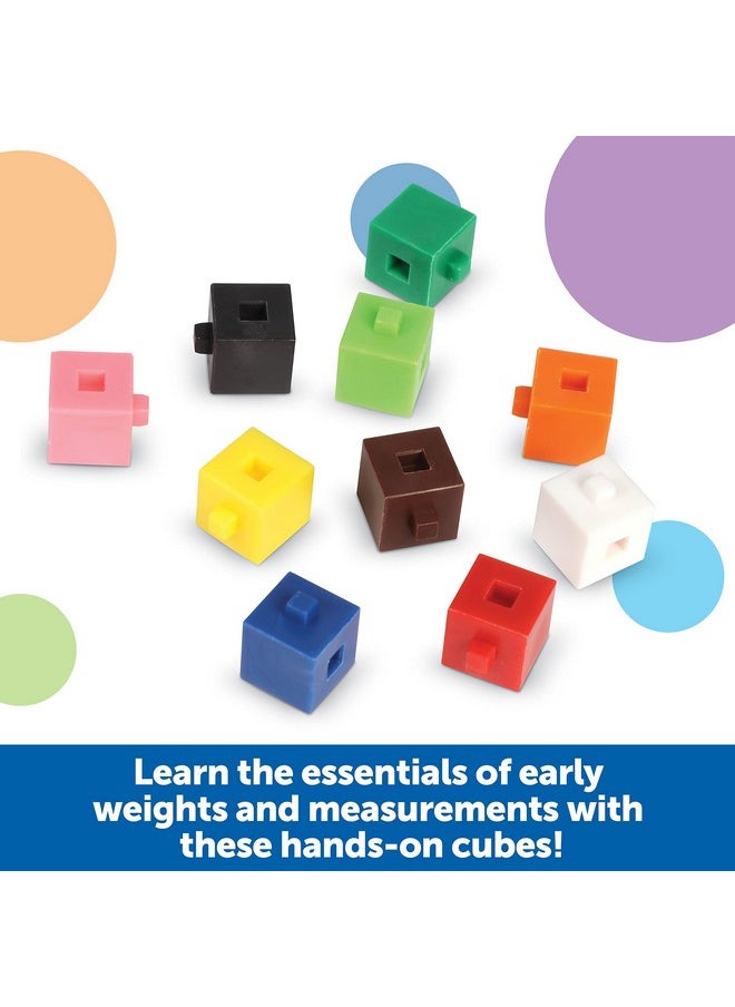 Learning Resources - Learning Resources Interlocking Gram Unit Cubes, Math Classroom Teaching Aids, 10 Assorted Colors, Set of 1, 000, Ages 6+ - Image 1