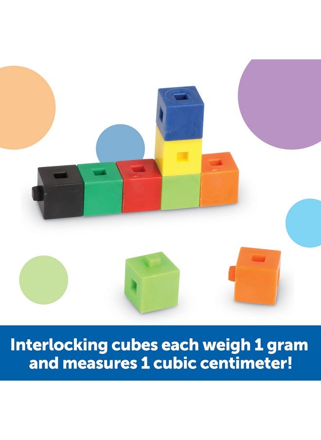 Learning Resources - Learning Resources Interlocking Gram Unit Cubes, Math Classroom Teaching Aids, 10 Assorted Colors, Set of 1, 000, Ages 6+ - Image 1