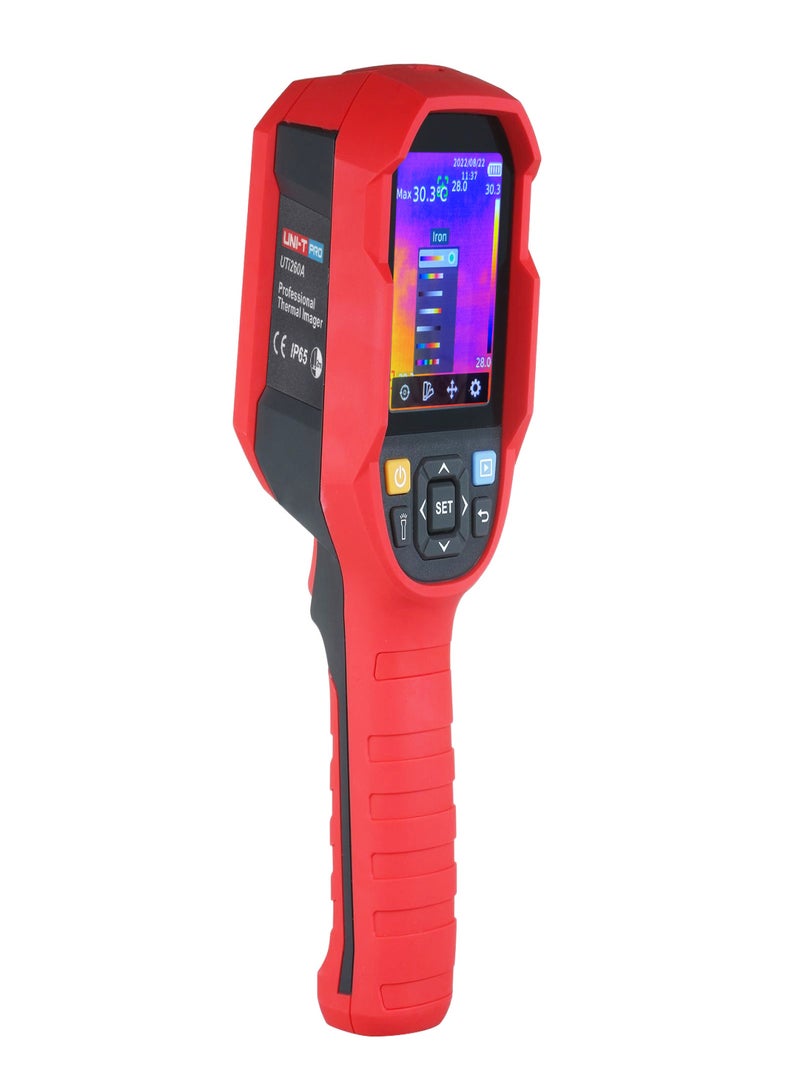 يوني تي كاميرا تصوير حراري بالأشعة تحت الحمراء احترافية UTi260A بدقة 256 × 192 قابلة لإعادة الشحن، محمولة باليد، تتبع تلقائي لدرجة الحرارة، مزودة بشاشة LCD مقاس 2.8 بوصة، ونقل صور في الوقت الفعلي، و7 ألوان - Image 1