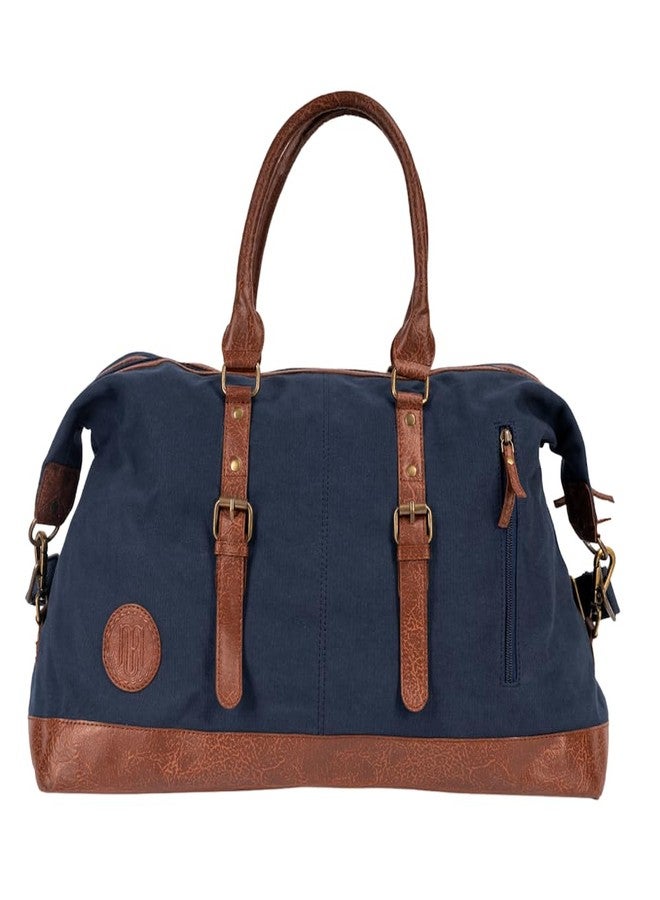 Mona B 35L Travel Duffle Bag for Men and Women with Adjustable Shoulder Strap - Navy - Image 1