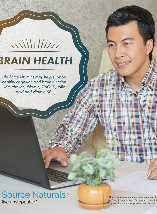 Source Naturals Men's Life Force Multiple Daily Multivitamin & Immune Health Supplement - 13 Essential Vitamins, Nutrients & Minerals - 180 Tablets - Image 4