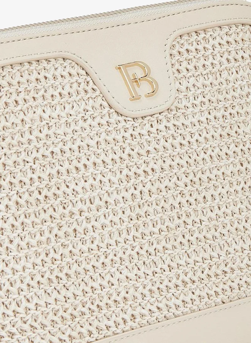 Flora Bella By Shoexpress BEIGE Flora Bella Raffiya Textured Crossbody Bag for Women | Best Price UAE